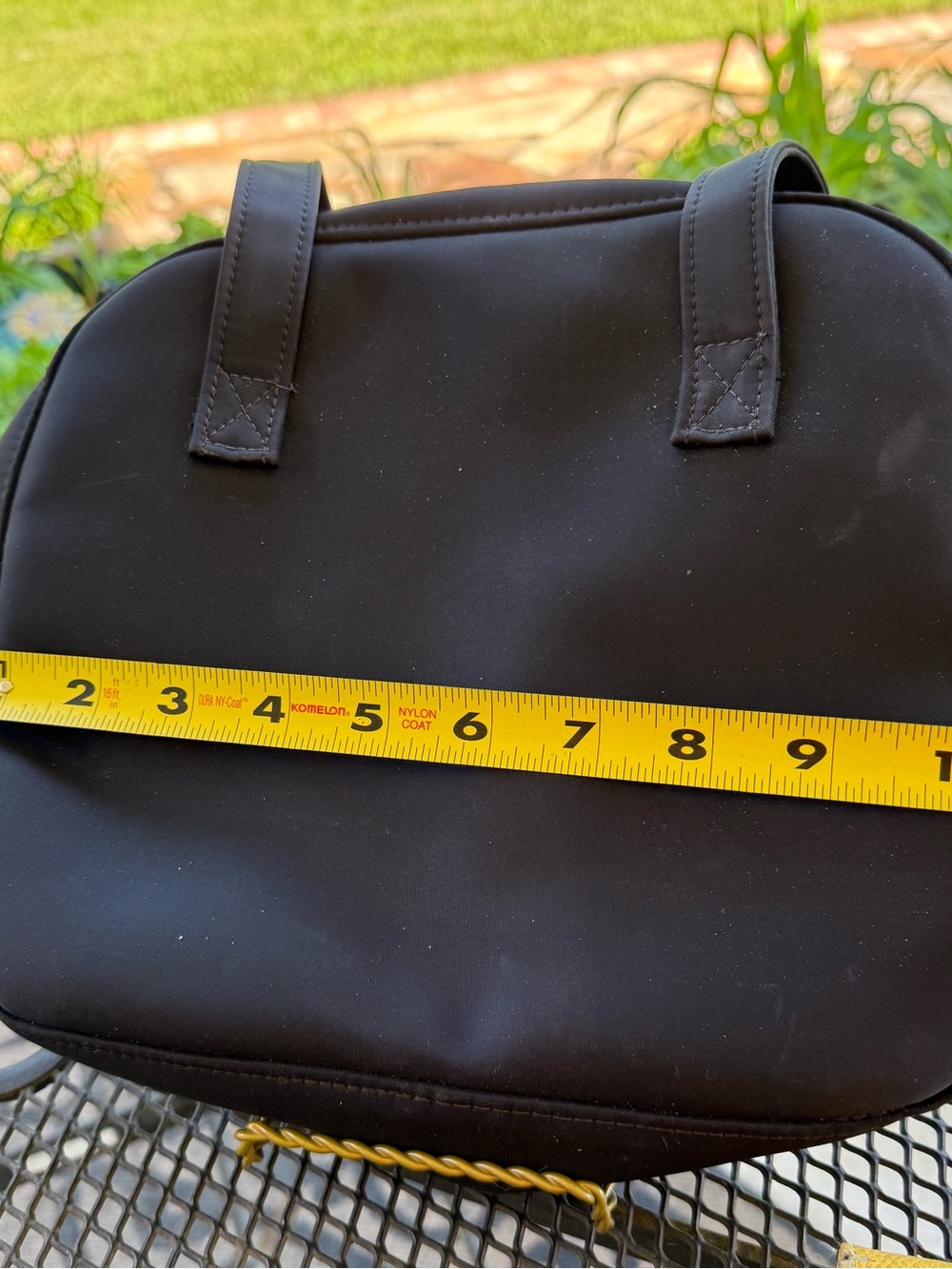 Vtg Lancôme Medium Black Satin Style Bag Makeup Bag Cosmetics 10” Zipper. Clean